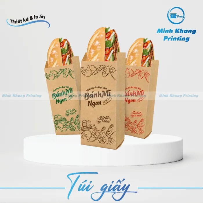 túi giấy đựng bánh mì