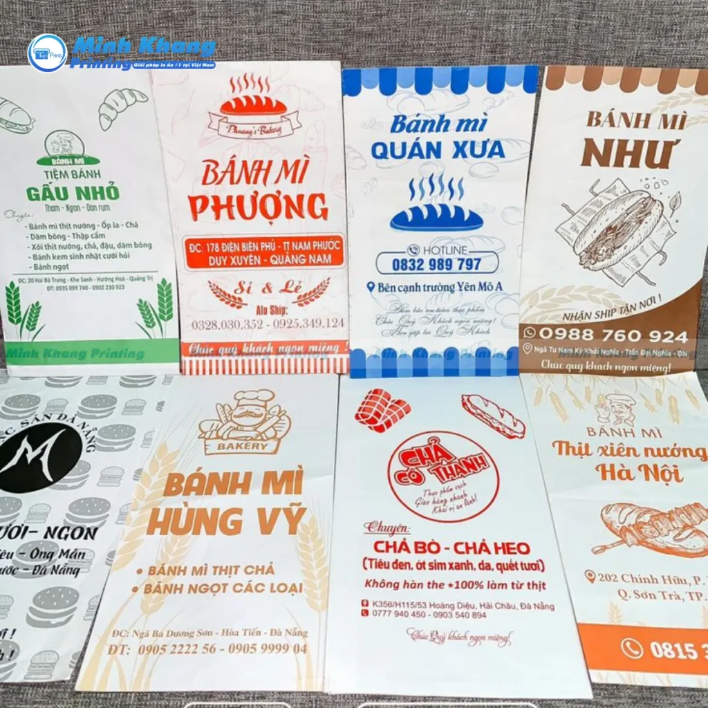 Mẫu thiết kế túi giấy bánh mì Sài gòn đẹp