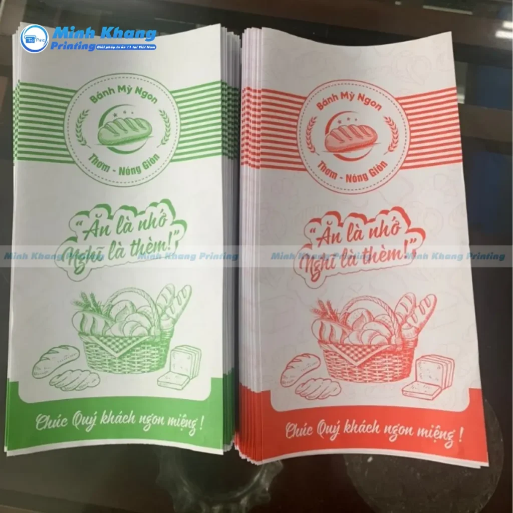 Mẫu túi giấy bánh mì in sẵn, đẹp, chắc chắn