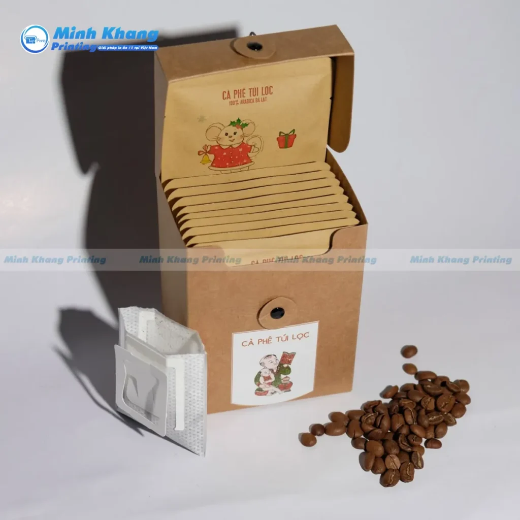 Mẫu túi giấy kraft đựng cà phê túi lọc 