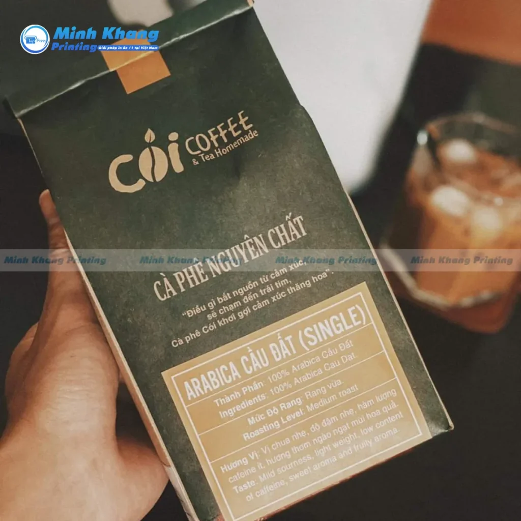 Mẫu Túi Giấy Đựng Cà Phê Bột