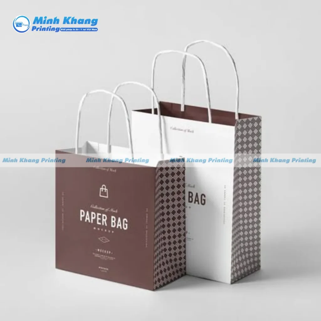 Mẫu Túi giấy kraft có quai đựng quà xinh xắn