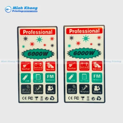 Mẫu tem nhãn dán loa kẹo kéo Professional 6000W