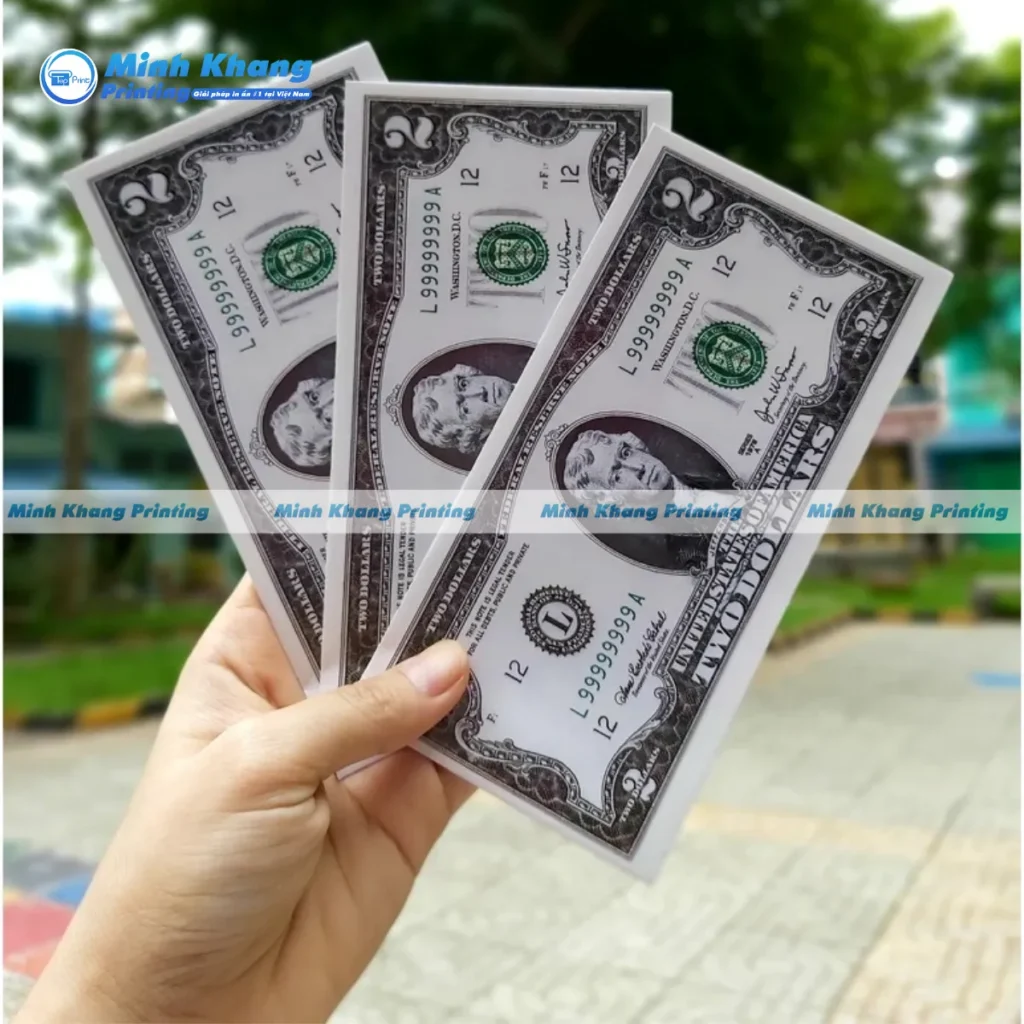 Mẫu bao lì xì in hình tiền đô la