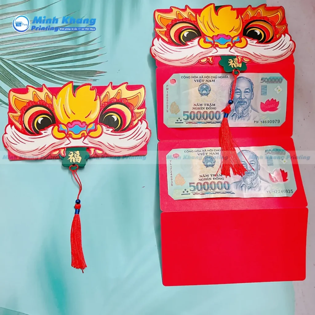 Mẫu phong bao lì xì dạng gấp mới lạ, nhiều ngăn