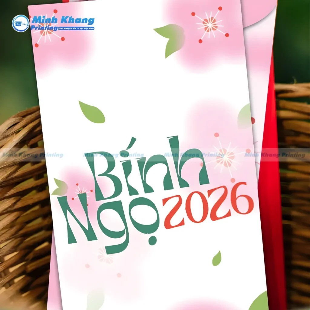 Mẫu bao lì xì Tết phong cách pastel hiện đại, phù hợp các thương hiệu trẻ và shop online.