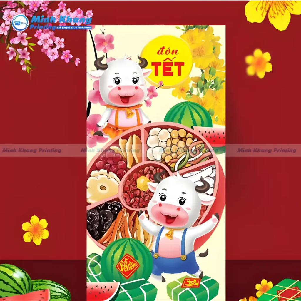 Mẫu bao mừng tuổi Tết Bính Ngọ giá rẻ phù hợp in số lượng lớn cho công ty và cửa hàng