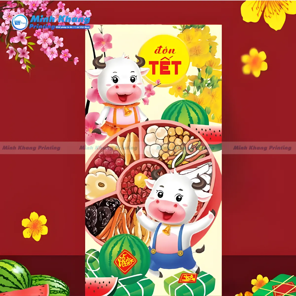 Mẫu bao mừng tuổi Tết Bính Ngọ giá rẻ phù hợp in số lượng lớn cho công ty và cửa hàng