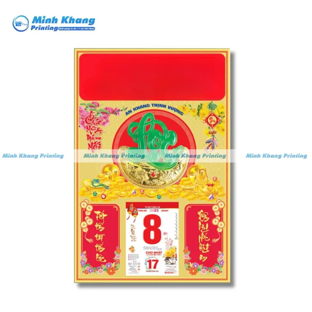 Mẫu in lịch Tết treo tường cao cấp