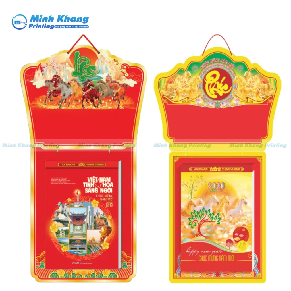 Mẫu Lịch bloc phôi sẵn 2026 kích thước 30x40cm
