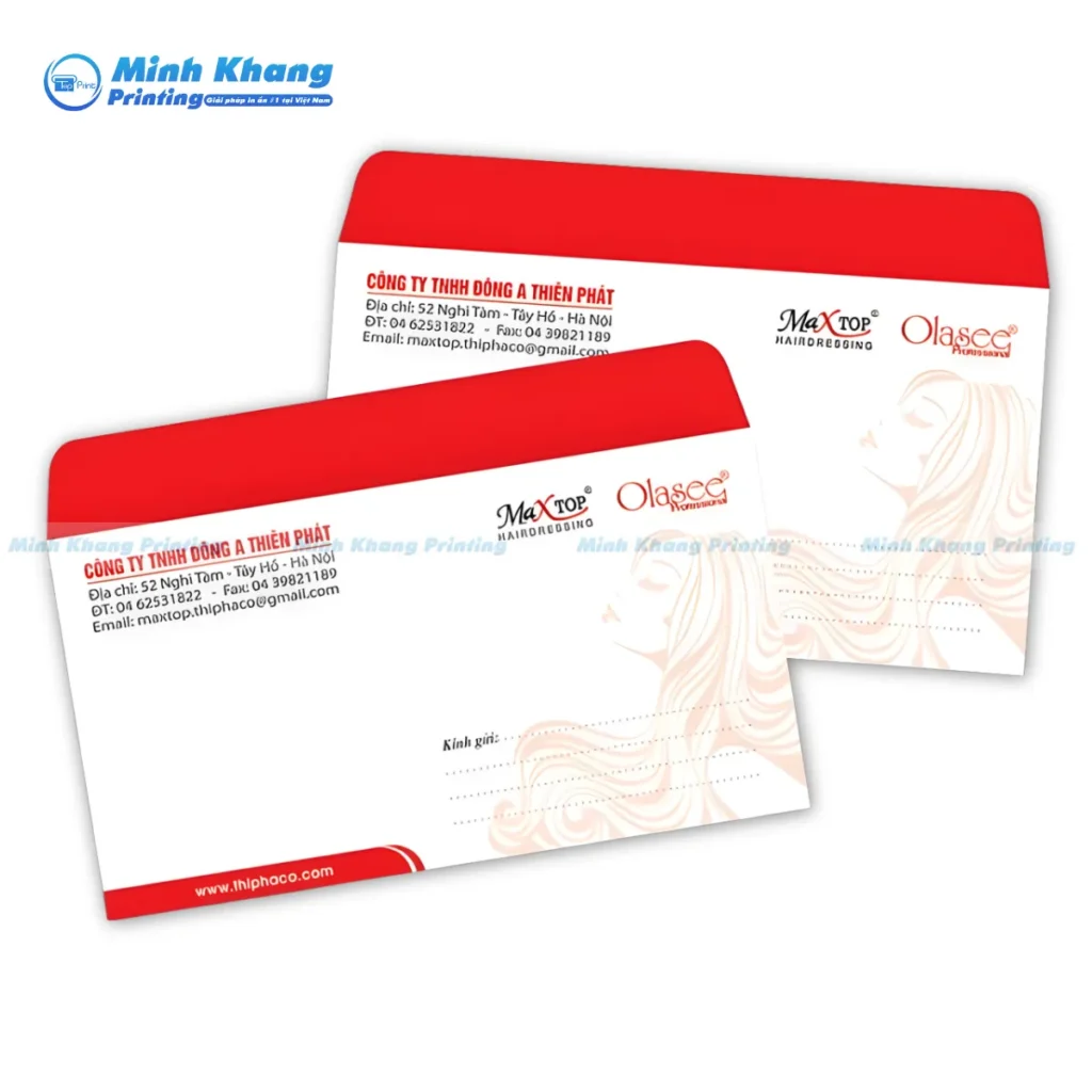 Mẫu bao thư kích thước A4, công ty TNHHH Đông A Thiên Phát.