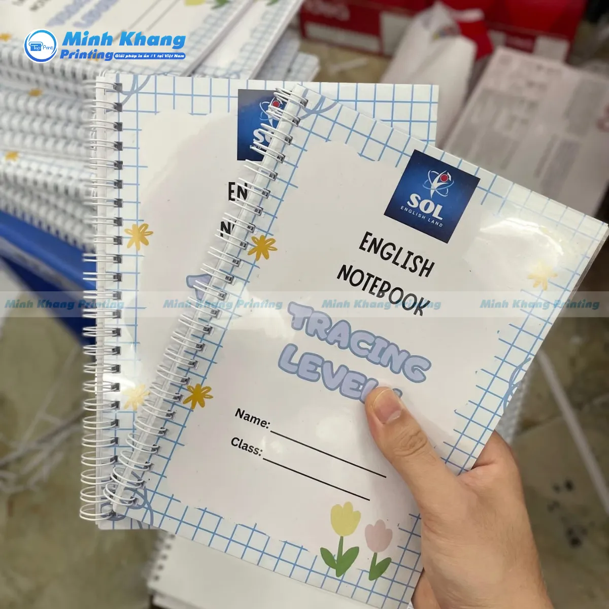 Mẫu sách notebook cho trung tâm tiếng anh