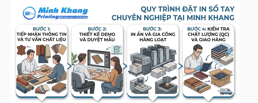 Quy Trình Đặt In Sổ Tay Chuyên Nghiệp Tại Minh Khang