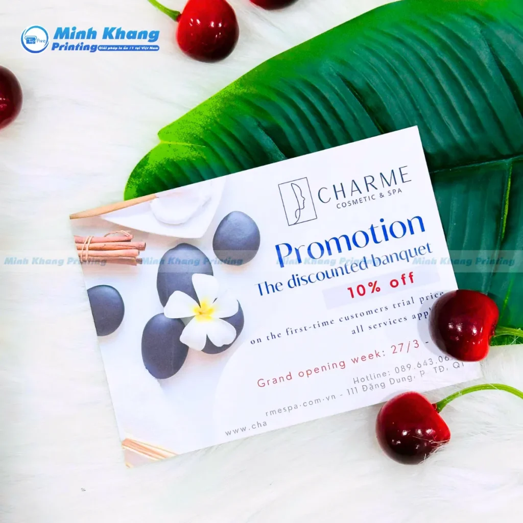 Mẫu voucher khai trương khuyến mãi cosmetic & spa