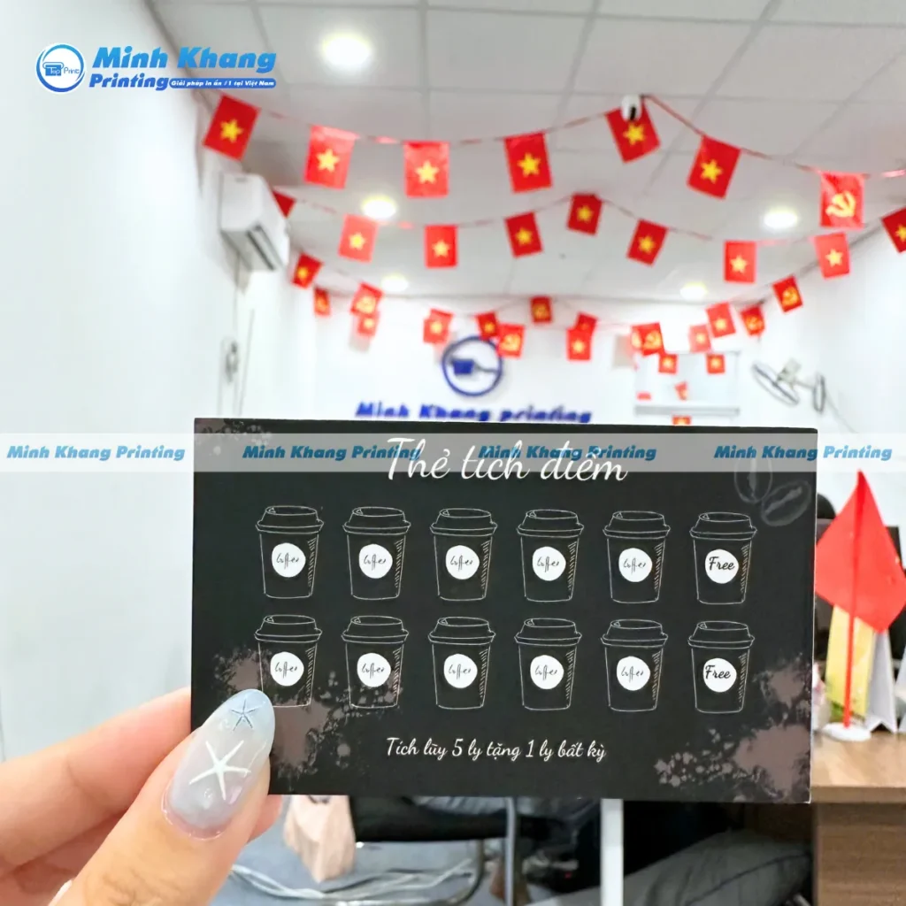 Mẫu thẻ tích điểm quán cà phê 