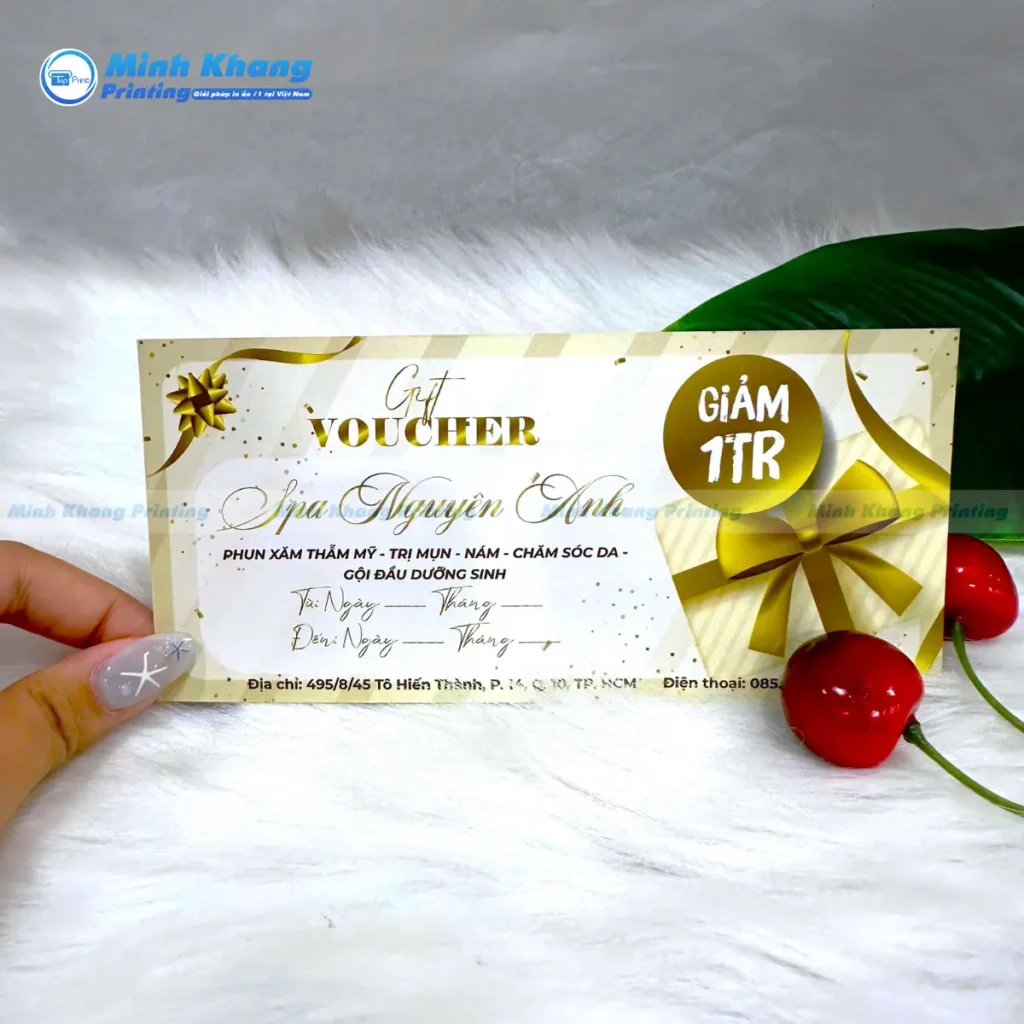 in voucher, in phiếu giảm giá