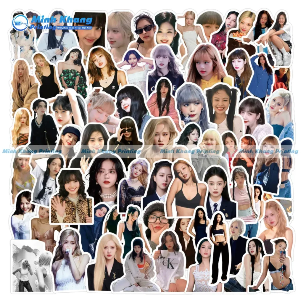 Mẫu sticker blackpink các thành viên Jennie, Rosé, Jisoo, Lisa