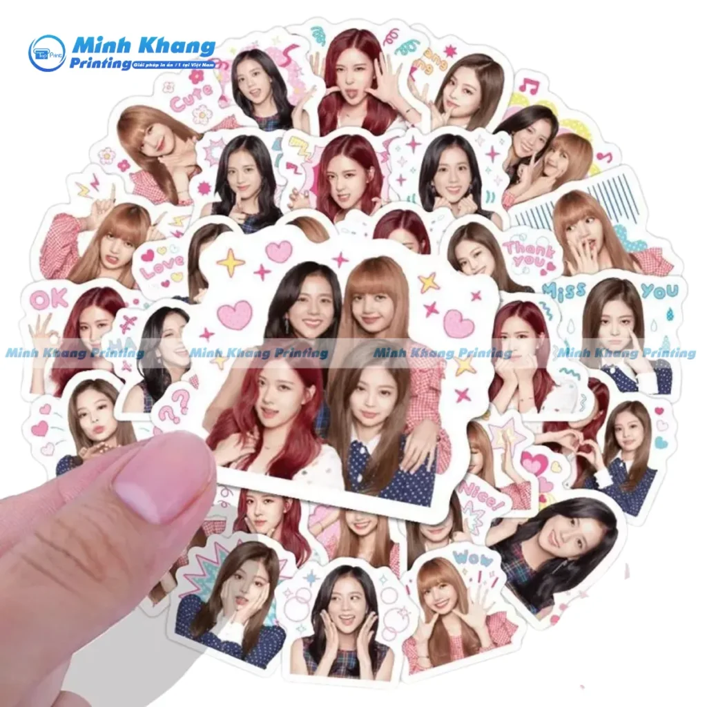 Mẫu sticker blackpink cute, với biểu cảm đa dạng