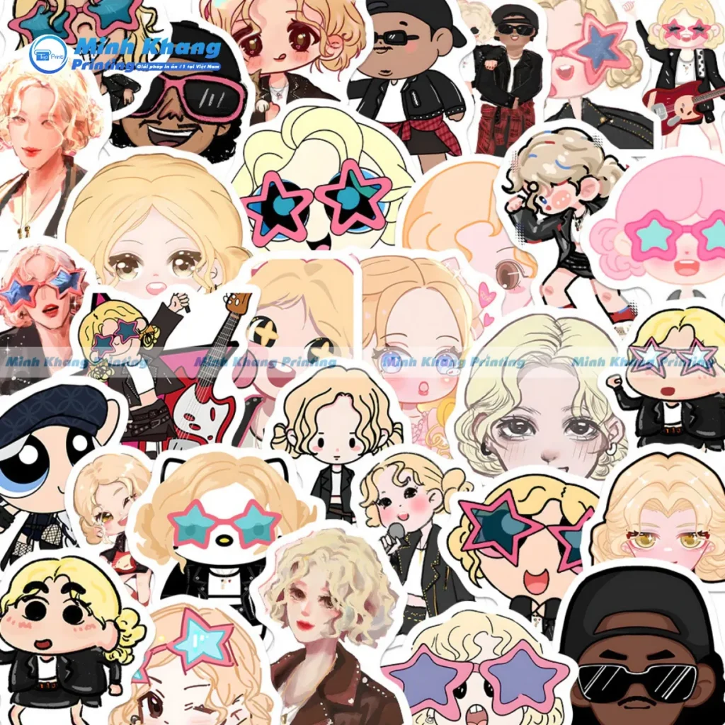 Mẫu sticker blackpink chibi Rosé APT