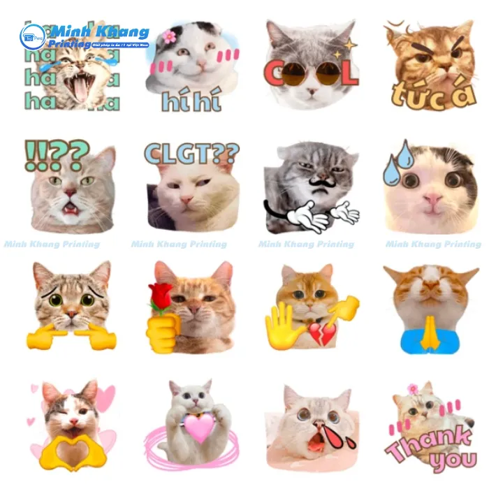 Mẫu Sticker Mèo Zalo Mèo Méo Meo Đa Dạng Kiểu Dáng