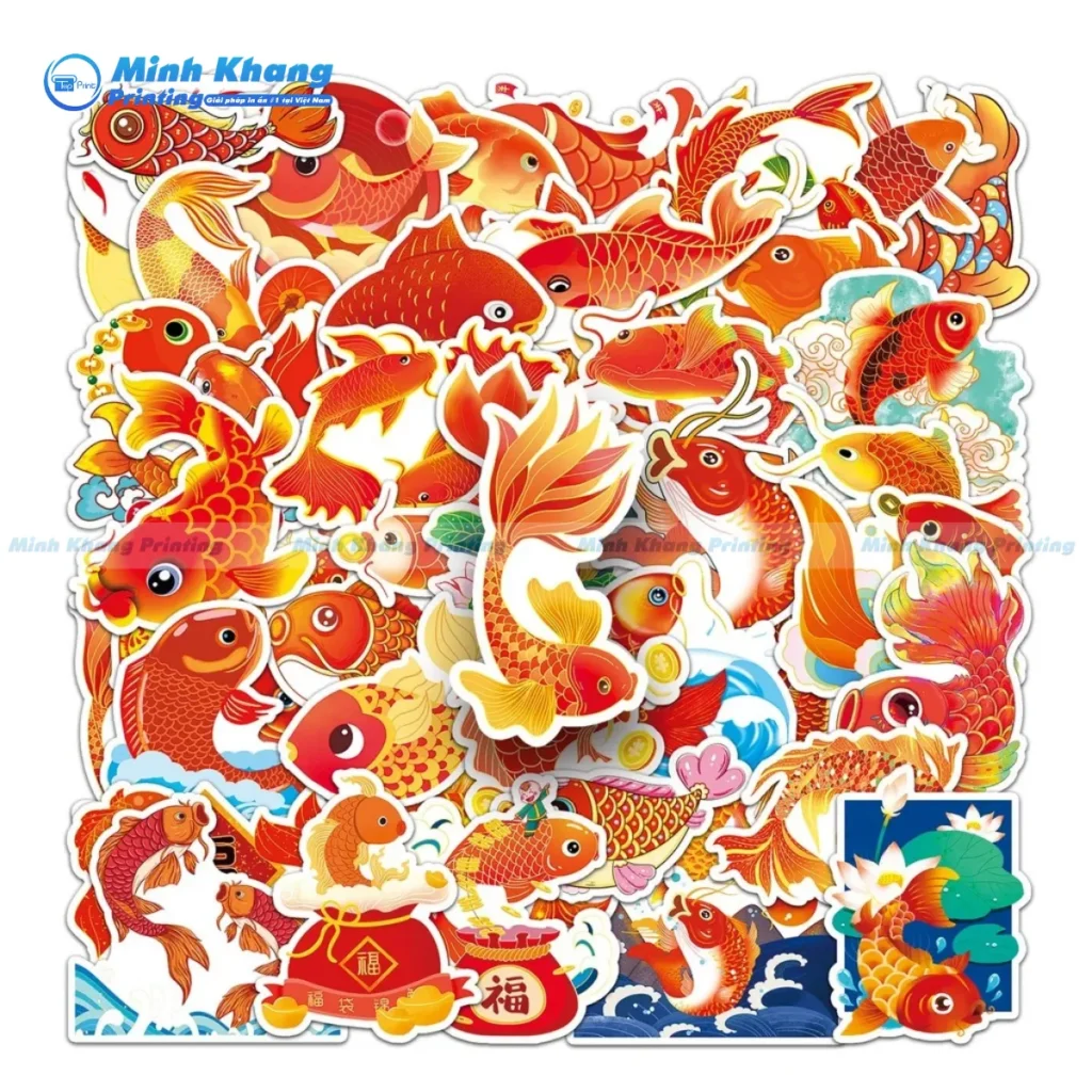 Mẫu sticker cá chép ngày tết 