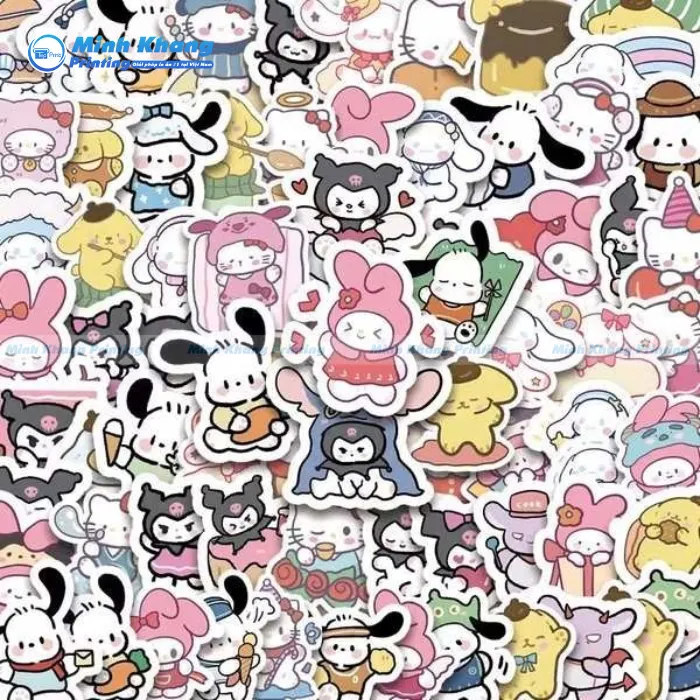Mẫu Sticker Hoạt Hình Dễ Thương & Đáng Yêu