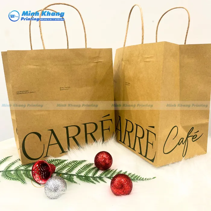 Mẫu Túi Giấy Kraft Nâu CARRÉ Thân Thiện Với Môi Trường