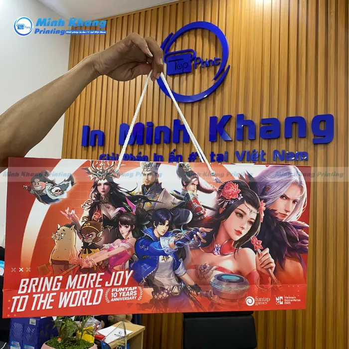 Mẫu túi giấy game chiều ngang dài in offset nổi bật