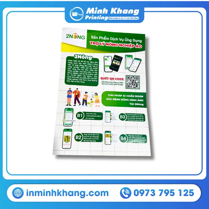 Mẫu tờ rơi giới thiệu & hướng dẫn sử dụng ứng dụng trợ lý nông nghiệp
