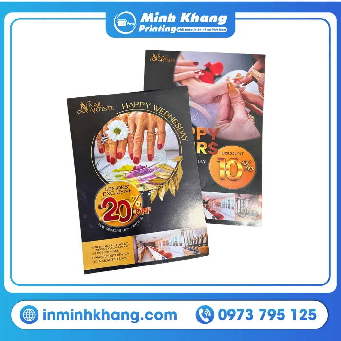 Mẫu tờ rơi khai trương tiệm nail - tiệm làm móng
