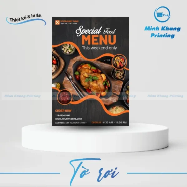 Tờ Rơi Menu