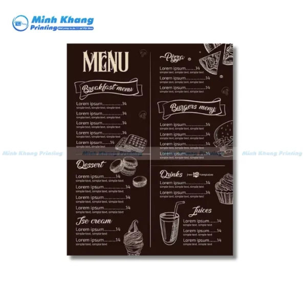 Tờ Rơi Menu