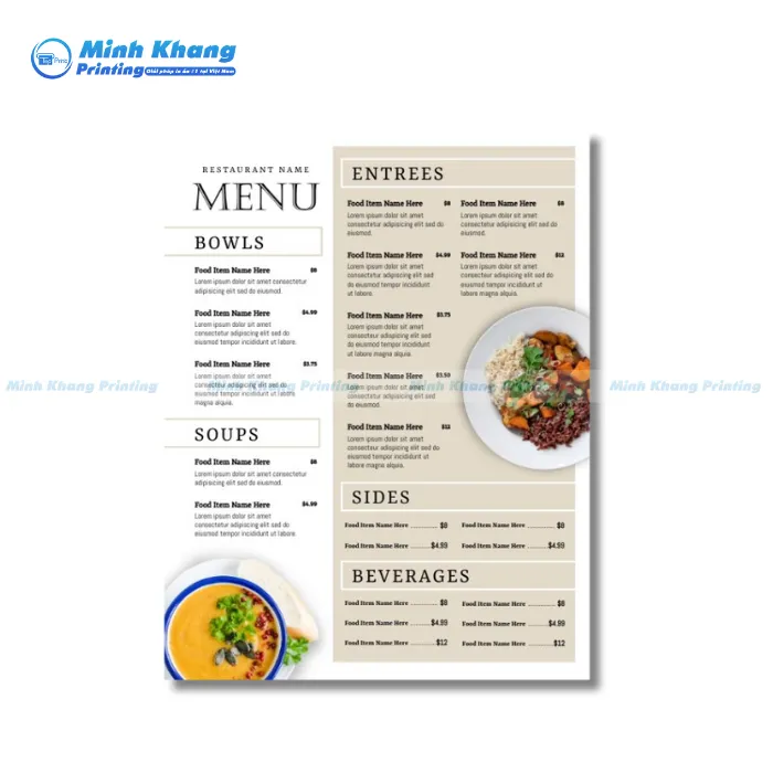 Tờ Rơi Menu