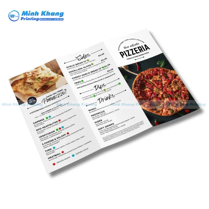 Mẫu Brochure Pizza Mang Đậm Màu Sắc Nước Ý
