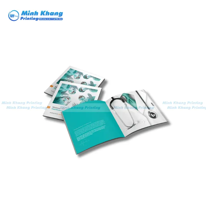 Mẫu Brochure Dạng Cuốn Giới Thiệu Trung Tâm Y Tế & Bệnh Viện
