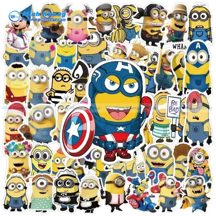 Quy cách in sticker minion