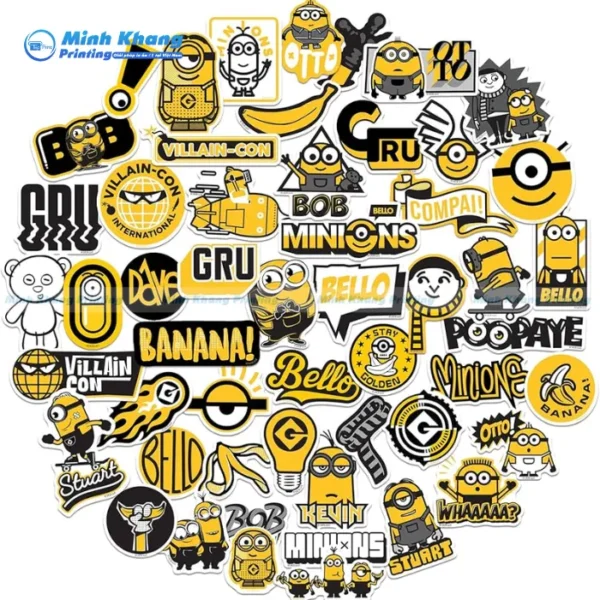 Mẫu Sticker Minion Dễ thương & nghịch ngợm