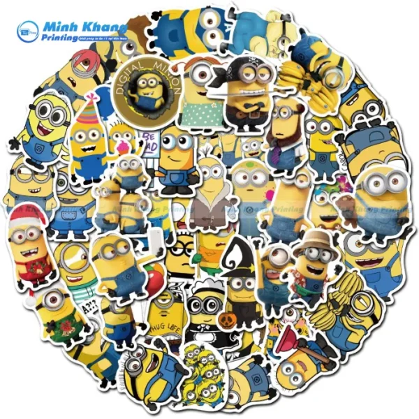 Mẫu Sticker Minion Với Biểu Cảm Đáng Yêu & Thú Vị
