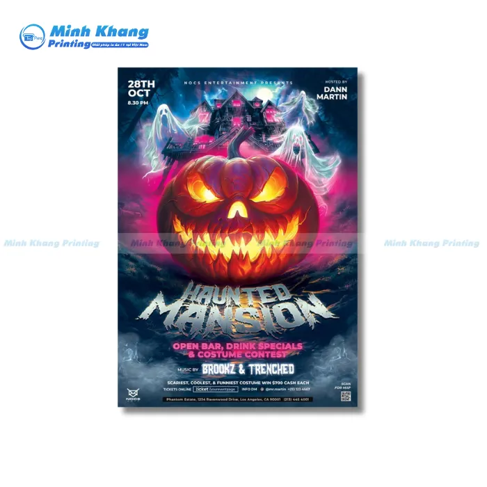 Tờ Rơi Halloween Haunted Mansion
