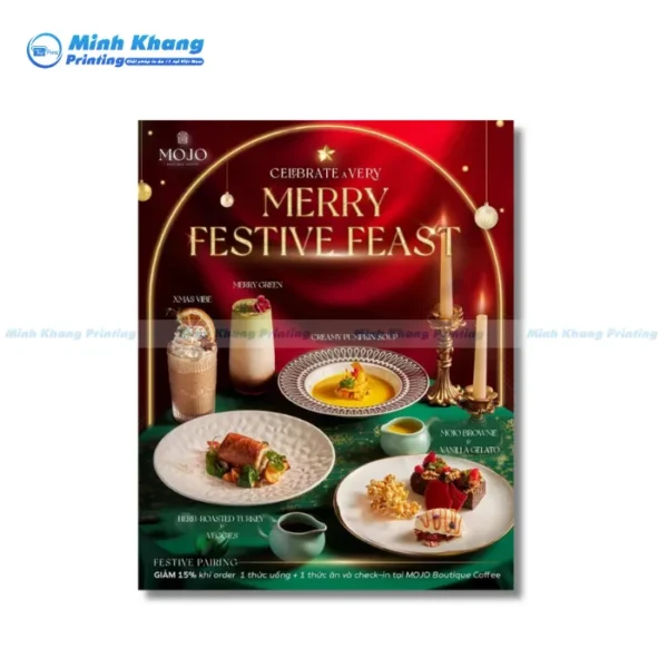 Mẫu Tờ Rơi Noel Với Thiết Kế Sang Trọng & Thanh Lịch