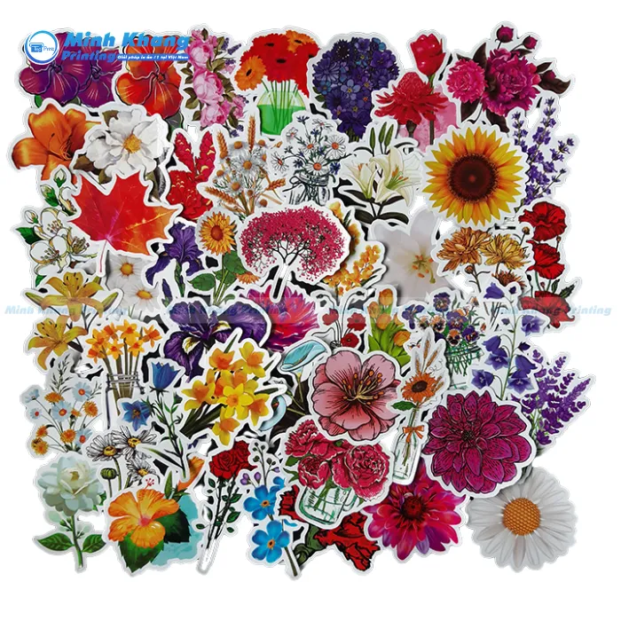 Mẫu Sticker Đa Dạng Hoa Đẹp & Độc Đáo