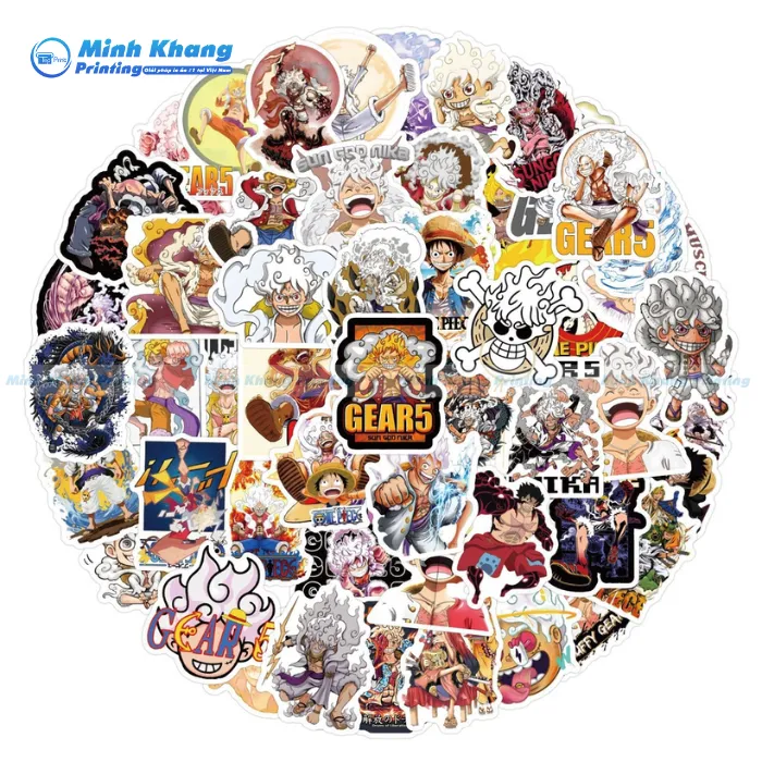 Mẫu Sticker Luffy Gear 5 Đẹp & Đa Dạng
