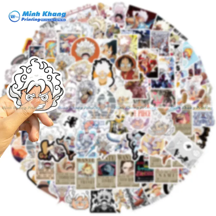 Mẫu Sticker Luffy Gear 5 Phá Cách & Chất Chơi