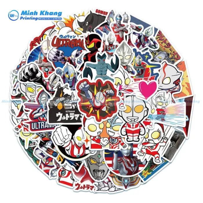 Mẫu Sticker Ultraman Đa Dạng Lựa Chọn