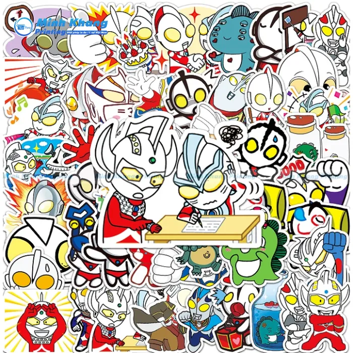 Mẫu Sticker Ultraman Siêu Cute Cho Bạn Trẻ Phá Cách