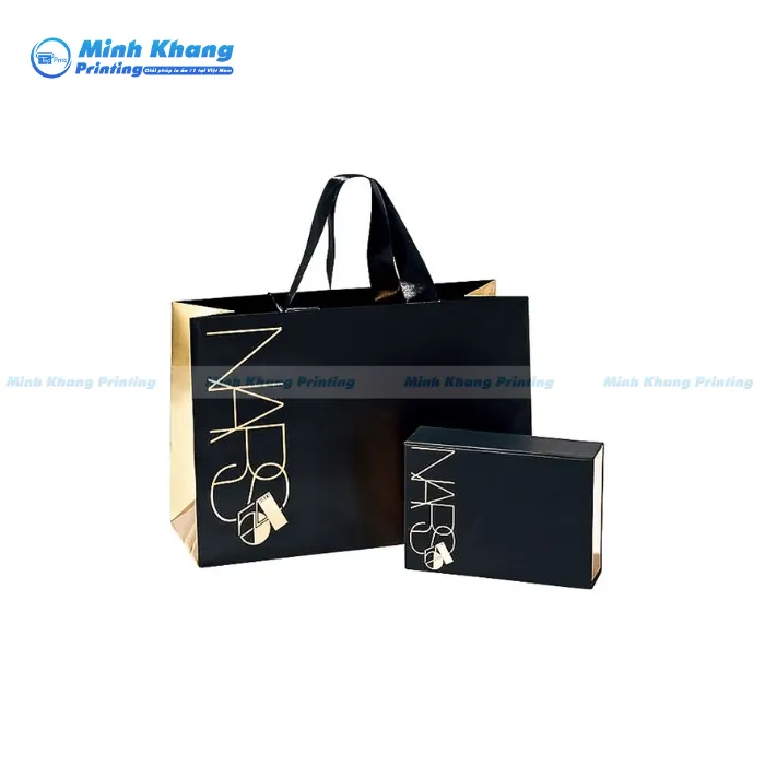 Mẫu Túi giấy Thương Hiệu Mỹ Phẩm NARS Cán Màng Bóng 
