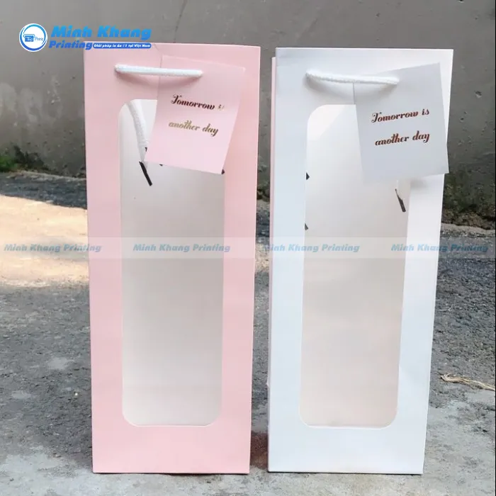 Mẫu Túi Giấy Mặt Kính Dáng Đứng