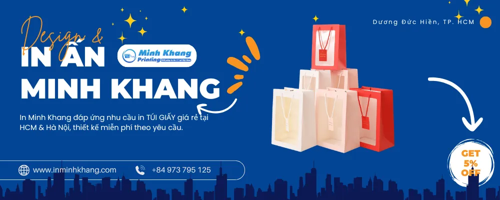 túi giấy mặt kính