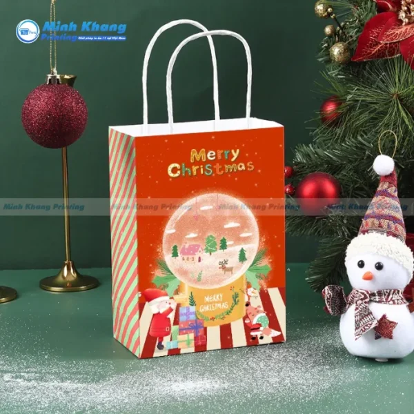 Mẫu Túi Giấy Noel Đựng Quà Xinh Xắn