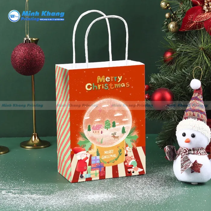 Mẫu Túi Giấy Noel Đựng Quà Xinh Xắn